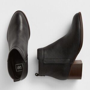 Gap Leather Seamed Booties